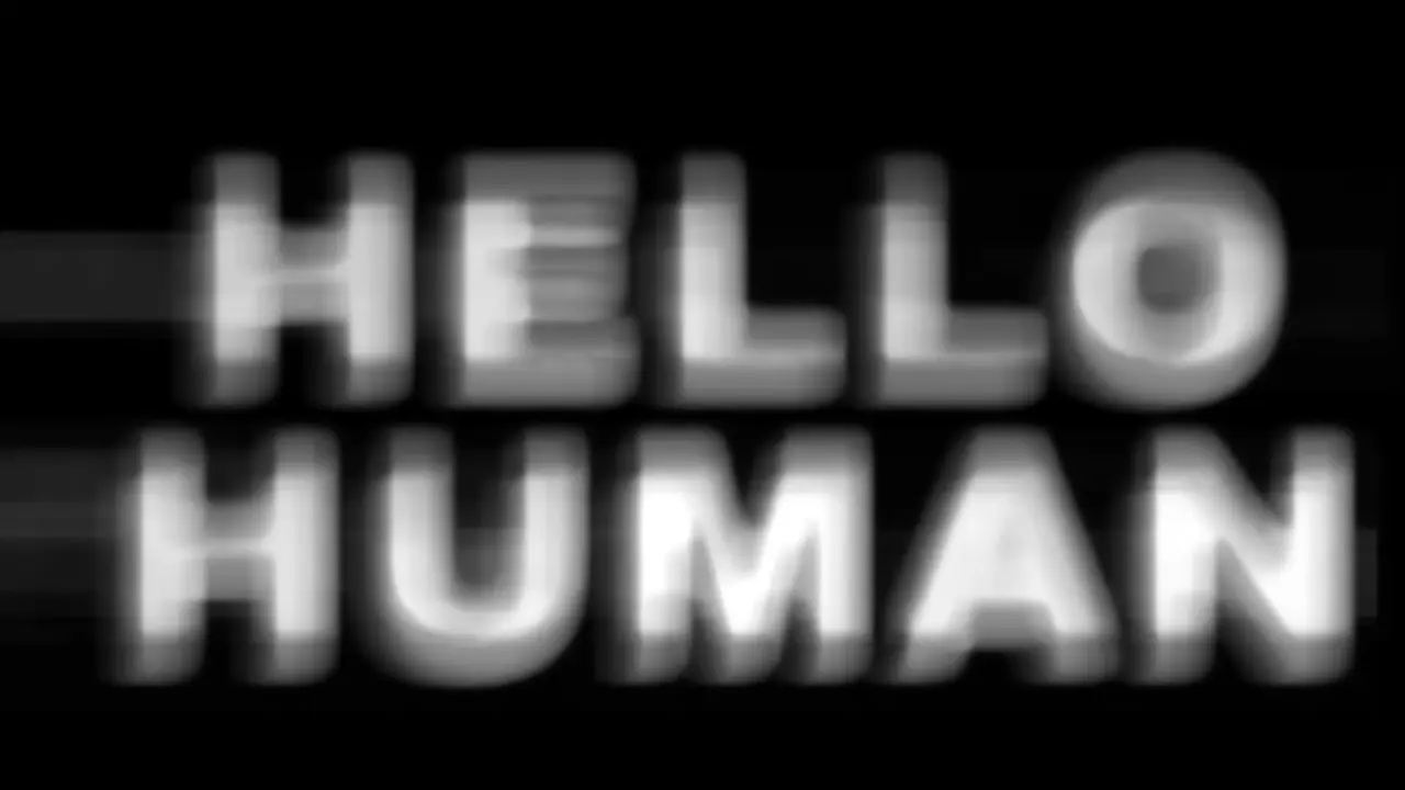 Raw accumulated opposition heatmap revealing HELLO HUMAN